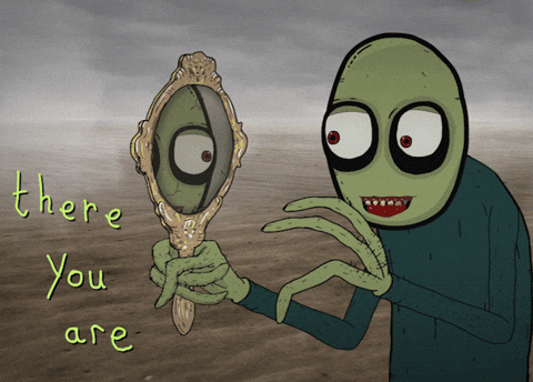 monster see in the mirror