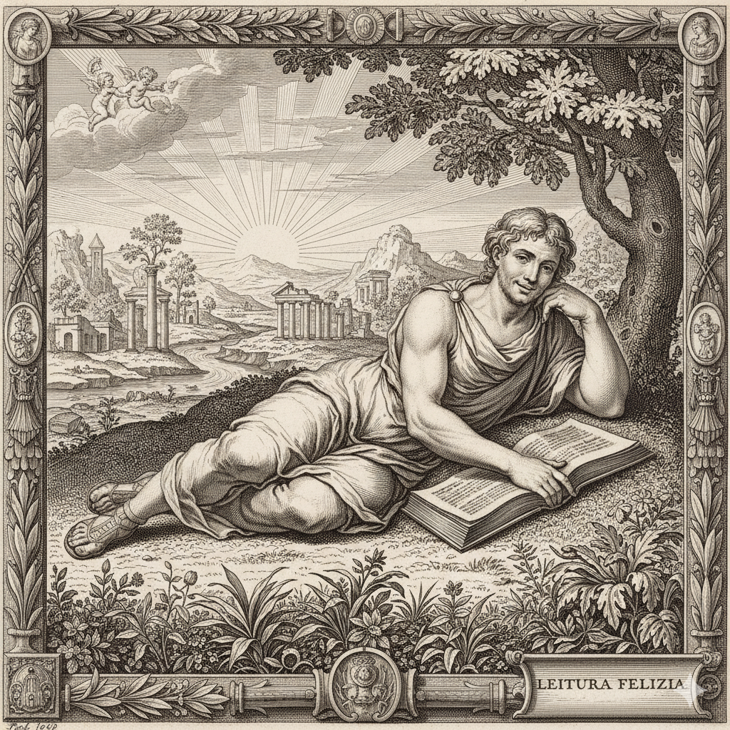 an man reading an book on the grass