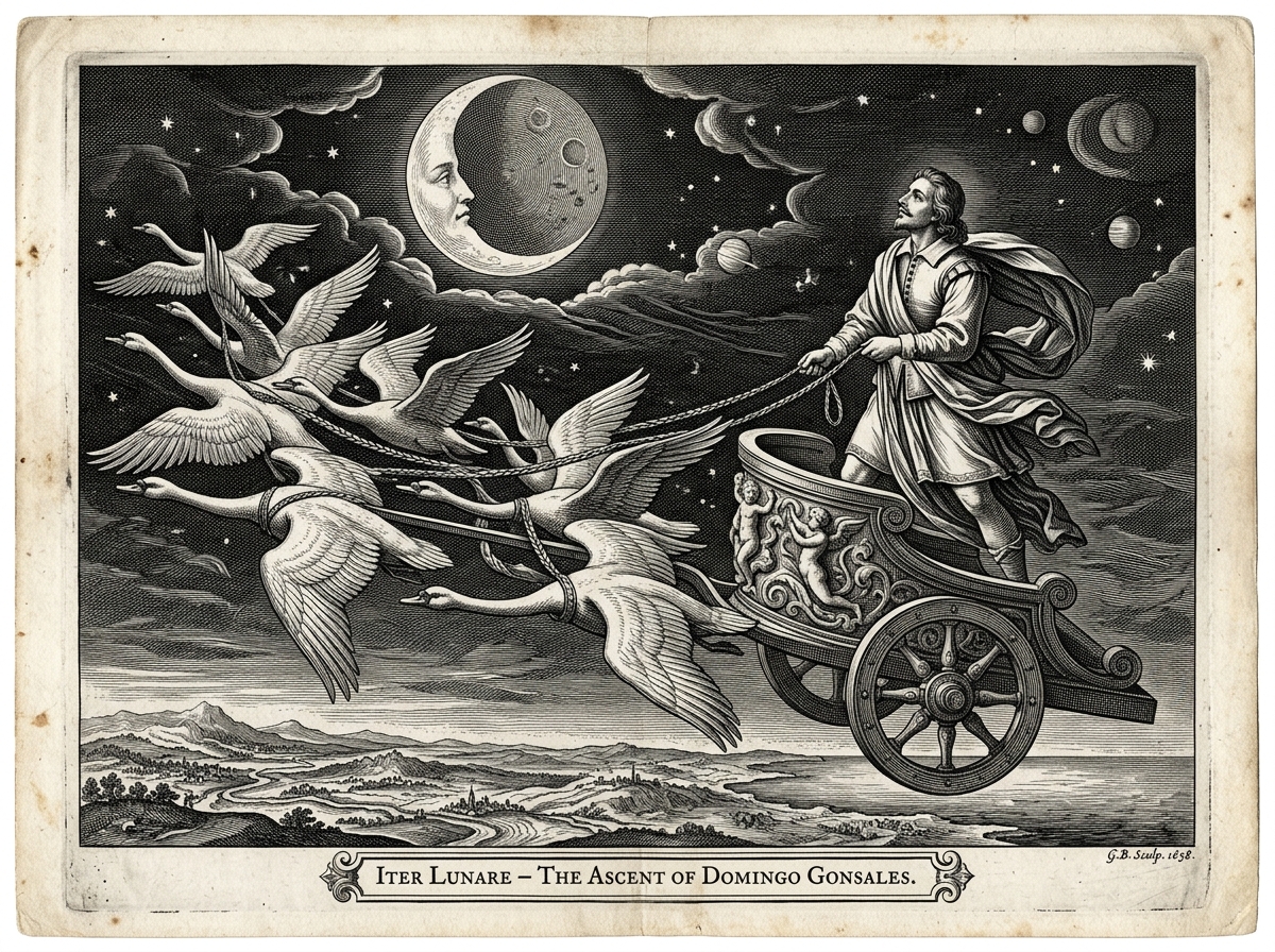 6 Ideas about The Man in the Moone by Francis Godwin (1638)